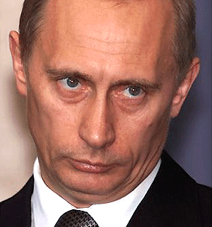 アヒル口のプーチン大統領